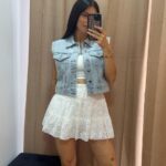 FALDA MINI PERFORADA