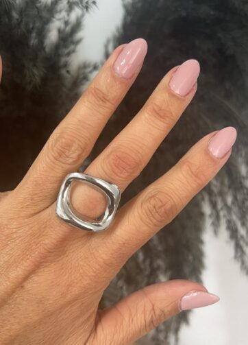 ANILLO PLATA OVALADO