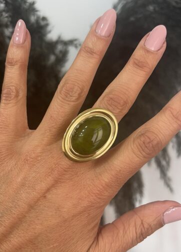 ANILLO PERLA VERDE