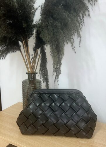 BOLSO TRENZADO NEGRO