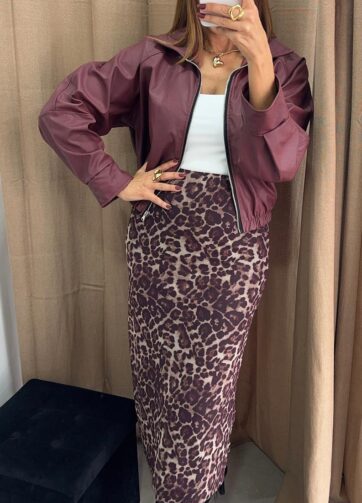 falda tull animal print