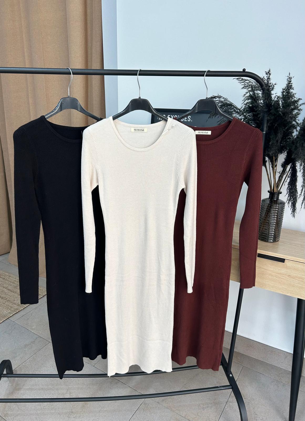 vestido básico canalé - Imagen 2