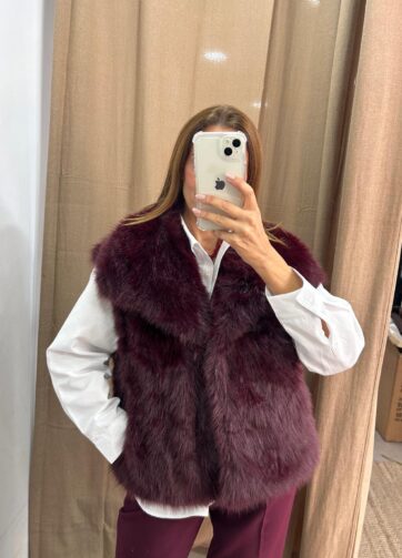 Abrigos sin mangas de pelos